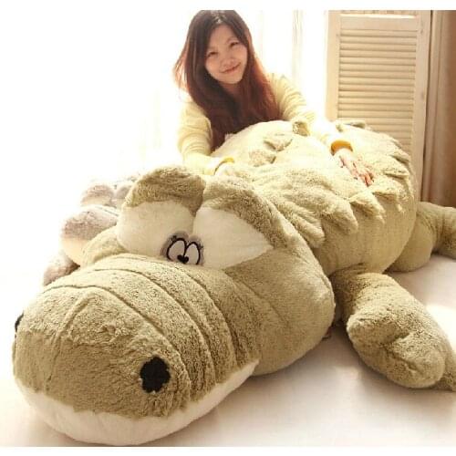 Huge lovely plush green cartoon crocodile toy big stuffed crocodile doll pillow gift about 200cm 0406