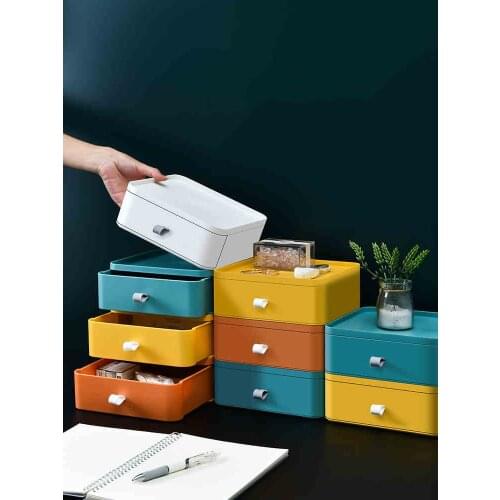Make up Organizer Storage Box Perfume Organizador Jewelry rangement Cosmetic Plastic Nordic Desktop органайзер шкатулка