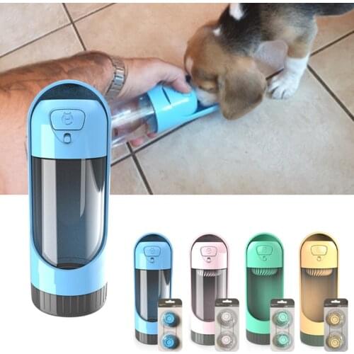 Dog Water Bottle Portable Drinking Bowls Pet Travel Outdoor Feeding Water Dispenser Cat Activated Carbon Filter Bowl For Dogs