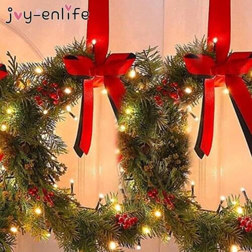 10-30cm Christmas Decoration for Home Rattan Wreaths Christmas Garland Wreath Decor Wall Hanging Door Xmas Gifts New Year 2021