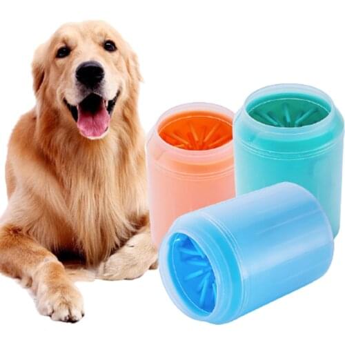 Dog Pet Foot Paw Cleaner Cup Soft Silicone Combs Portable Outdoor Washer Cup Paw Clean Brush Quickly Wash Foot Cleaning Bucket