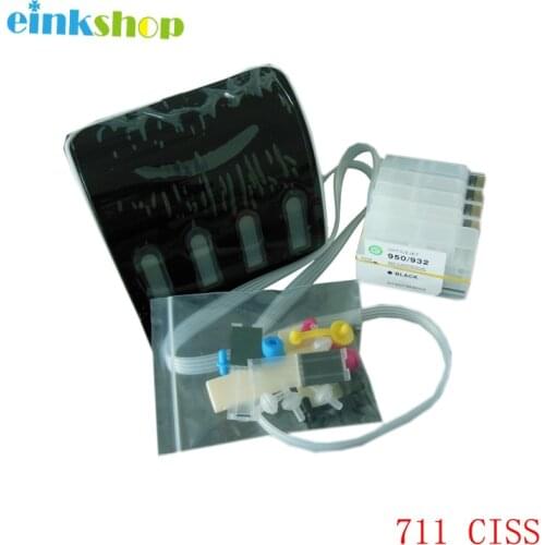Einkshop CISS For HP 711 For HP T120 T520 Continuous Ink Supply System for HP DesignJet T120 T520 Printer with Auto Reset Chip