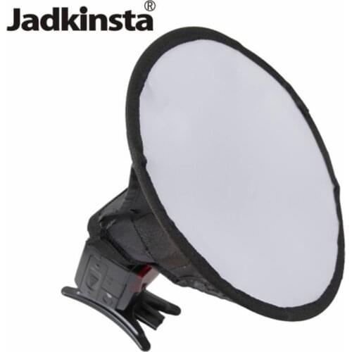 Jadkinsta 20cm Round Shape Flash Softbox Diffuser Speedlight Mini Soft Box Photography for Canon 600EX 580EX 430EX SpeedLight