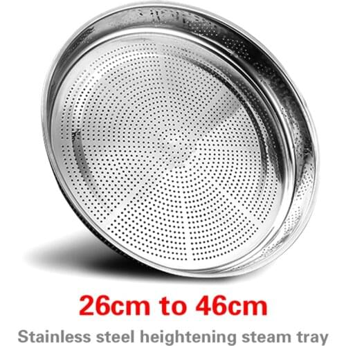 Mesh hole dinner plates Thickened Stainless Steel leak colander Plate Round hole tray Large Steamer Rice bean Mesh filter plates