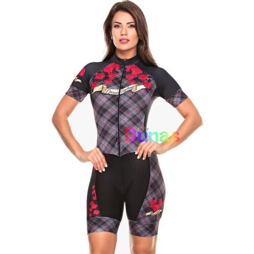 Dunas Cycling Overalls Womens Free Shipping To Brazil Resale Cycling Clothing 2021 Summer Professional Short-Sleeved Jumpsuit