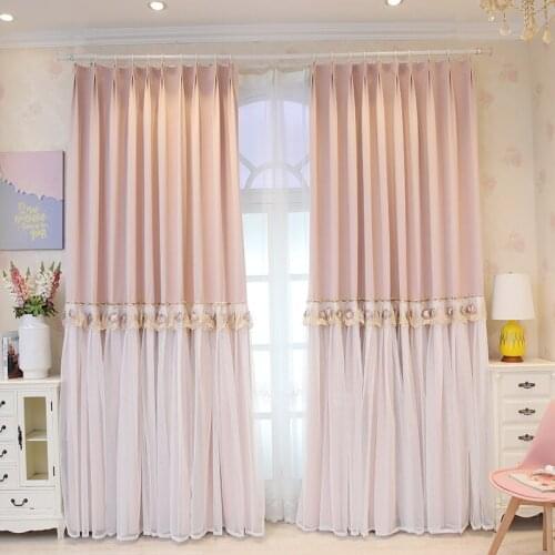 Curtain 2021 New Full Blackout Bedroom Heat Insulation Sunscreen Simple Modern Hook Little Girl Room Princess Style Curtains