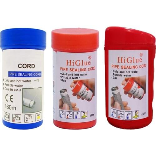 Higlue 1pc *160m Pipe Sealing Cord, PTFE Tape For Kitchen Plumbing Part Faucet Sealing
