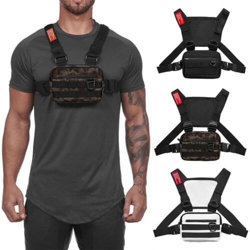 1PCS Men Tactical Functional Waist Bag Tactical Vest Chest Pack Hip Hop Fashion Chest Rig Pack Outdoor Sport