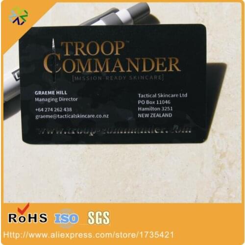 100pcs/lots 80*50mm logo cut through both side printing stainless steel material matte black metal business visiting card