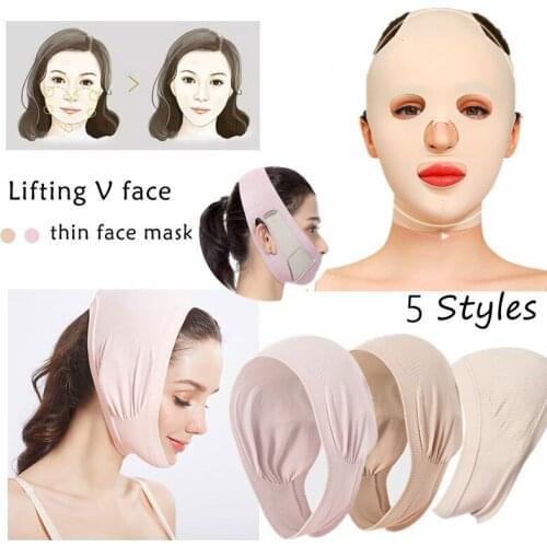 2 Color 5 Styles Professional Women Facial Covering Ear Design Double Chin Thin Cheek Thin Bandage Mask