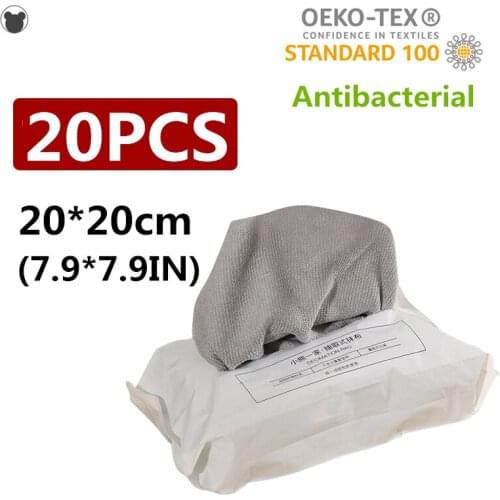 20/40PCS Eco-friendly microfiber cloth for cleaning household lazy rags kitchen towel dishcloth grey napkins weekly change rag