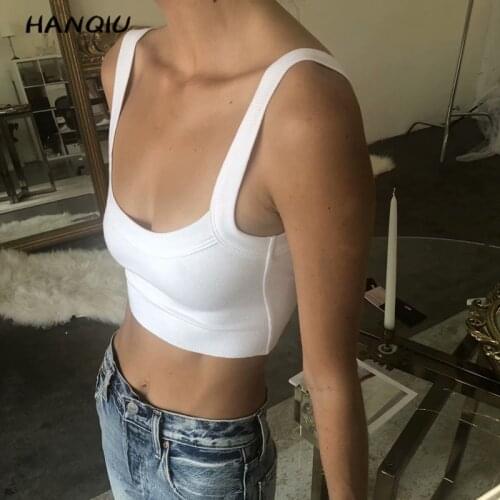 2020 Summer cute black crop tops women tank top women underwear white tank tops sexy backless top cropped shirts vintage sexy