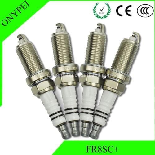 4PCS) FR8SC+ 0242229797 Spark Plug For Citroen Peugeot Nissan Toyota Renault FR8SC+42 0242229923