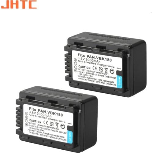 VW VBK180 VWVBK180 VW-VBK180 Camera Battery 2000mah For Panasonic SDR-S45 S50 S50A S50K S50N S70 S70K S70S S70N S71 HC-V100M