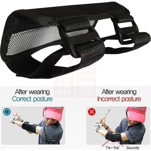 Golf Elbow Brace Arc Corrector Swing Training Straight Practice Golf Swing Training aids Arm Bending Alarm