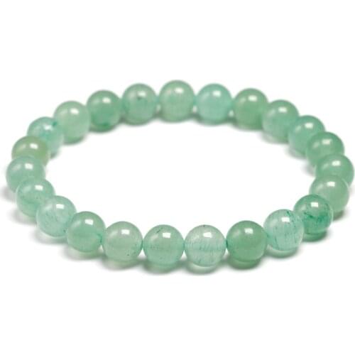 6 8 10 12 14mm New Meditation Natural Green Aventurine Women Bracelets Natural Stone Yoga Mala Beads Healing Jewelry Men Gift