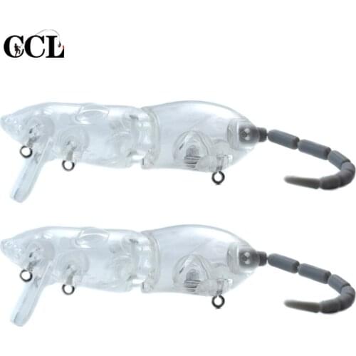 CCLTBA 3PCS/LOT Blanks Rat Crankbait 8cm 13.5g Hard Plastic Swimbait Wobblers Mouse Crank Unpainted Lures Floating Fishing