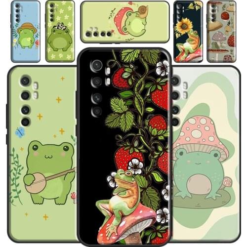 Cottagecore Frog Mushroom Aesthetic Case For POCO M3 Pro F3 POCO X3 Pro Cover For Xiaomi Mi 11 Ultra 9T 10T Pro Note 10 Lite