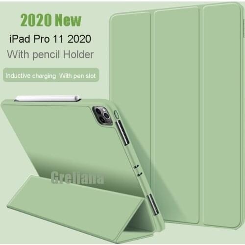 With Pencil Holder Case For Ipad Pro 11 2020 PU Leather Smart Cover Auto Wake Protective Shell For Ipad pro 11 2nd Generation