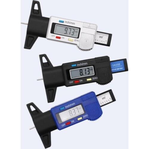 Digital Car Tyre Tire Tread Depth Gauge Meter Measurer Tool Caliper Thickness Gauges Tread Brake Pad Shoe Tire Monitoring System