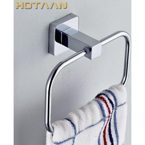 HOT SELLING, FREE SHIPPING, Bathroom towel holder, Stainless steel Wall-Mounted Round Towel Rings ,Towel Rack,YT-10791