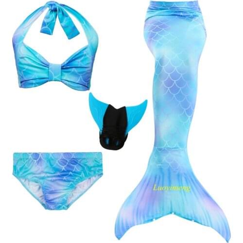 Kids Mermaid Tail for Girls Swimming Bathing Suit Mermaid Costume Children Swimsuit Swimmable Tail Girl Cosplay Clothes Swimwear