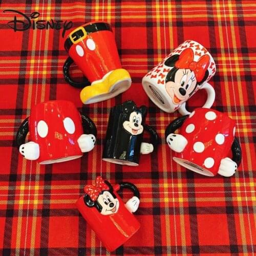Disney Maker Mickey Minnie Cartoon Character Ceramic Mugs Home Large Capacity Drinking Mugs cute coffee mugs and cups