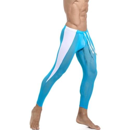 Breathable Mesh Tights Men Sport Leggings Sexy Compression Pants Fitness Running Workout Training Leggins