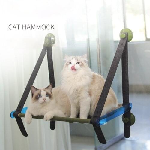 Cat Hammock Hanging Swing Hammock Suction Cup Glass Window Foldable Acrylic Sheet Cloth Solid Wood Cat Litter