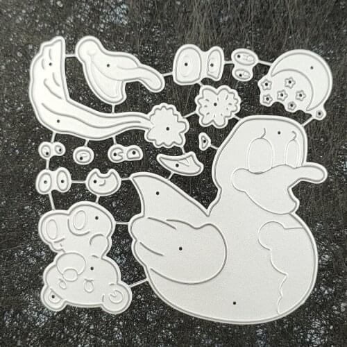 H55A Good Night Duck Star Moon Carbon Steel Cutting Dies DIY Scrapbooking Photo Album Embossing Paper Cards Making Stencil Cards