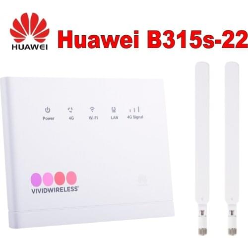 Huawei B315s-22 4G FDD 800/900/1800/2100/2600Mhz TDD 2600Mhz Router+2pcs 4g antenna