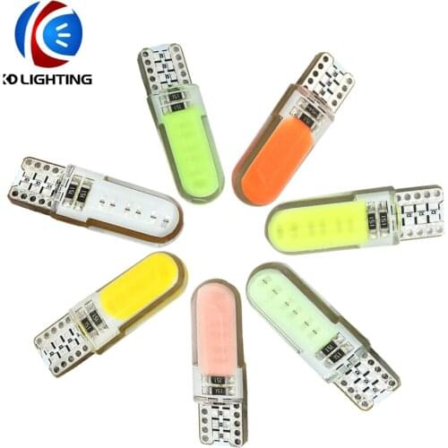KD1PCS/100PCS/300PCS/500PCS Led Light T10 W5W 12 Chips COB LED Car Silicone Case Light Bulbs Reading Dome Silicone Case Car Lamp