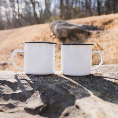 Camping Enamel mug Handmade Coffee Cups Enamel Tea Milk Mug Cup Gifts for Home Decor