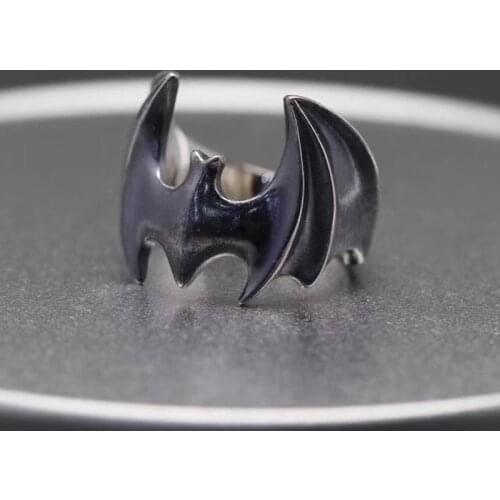 Gender Neutral Cute Animal Bat Ring Fashion Retro Style Adjustable Size Halloween Ring Jewelry Employee Anniversary Gift