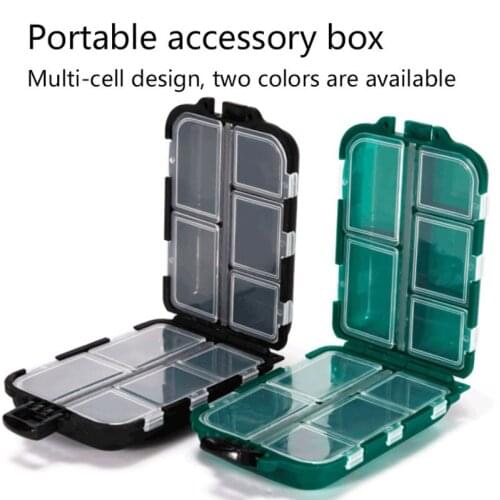 Lure BOX Fishing tackle box Green partition fittings Plastic storage box Multifunctional accessory box Fishing gear accessories