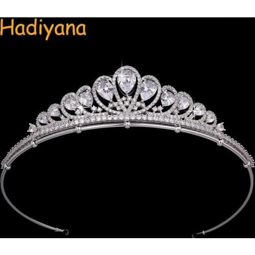 Crown Tiara Wedding Hair Accessories Water Drop Coronal Headdress Jewelry Crowns HG0004 For Women Elegant Style Accesorios Mujer