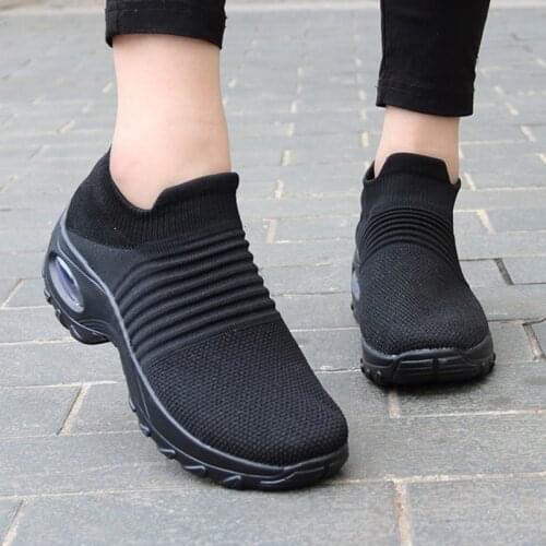 Sneaker Feminino Women Tennis Shoes Sock Platform Sneakers Footwear Basket Femme Solid Color Breathable Woman Heightening Shoes