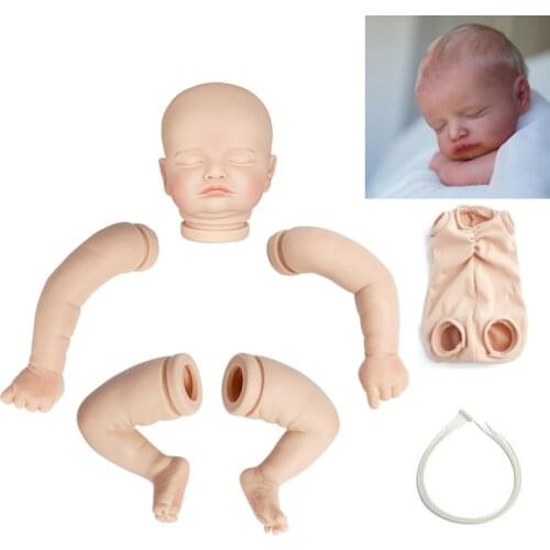ADFO Reborn Doll Kit 20 Inches Rosalie Painted Baby Dolls Realistic Handmade Vinyl Silicone DIY Unassembled Parts Collectibles