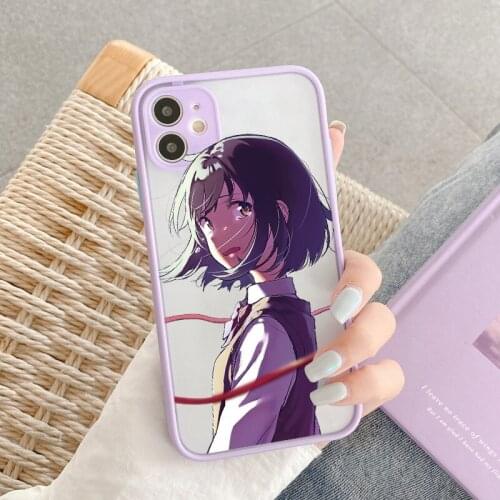 Makoto Shinkai Anime Your Name Phone Case Cover for iPhone 12 mini 11 Pro Max 6s 7 8 plus SE 2020 XR X XS MAX Hard Coque Shell