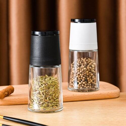 Salt Pepper Spice Mill Grinder Storage Glass Bottle Can Jar Kitchen Tool Accessory Kitchen Spice Grinder Tools Grinding Gadgets