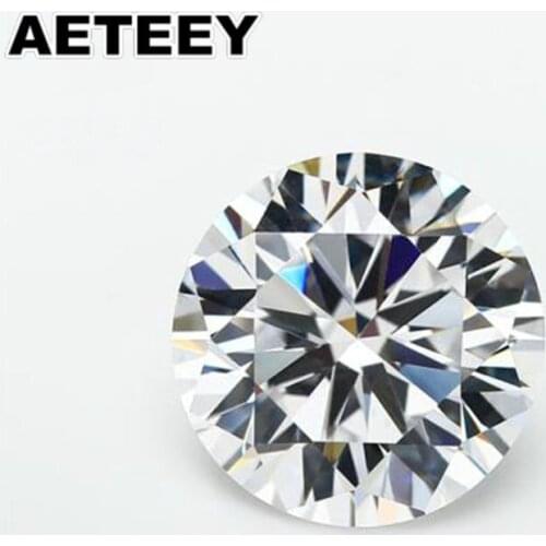 Moissanite 0.5-5 Ct D Color Round Brilliant Cut Moissanite Stone Beads VVS1 Excellent Cut Grade Test Positive Lab Diamond JL-04