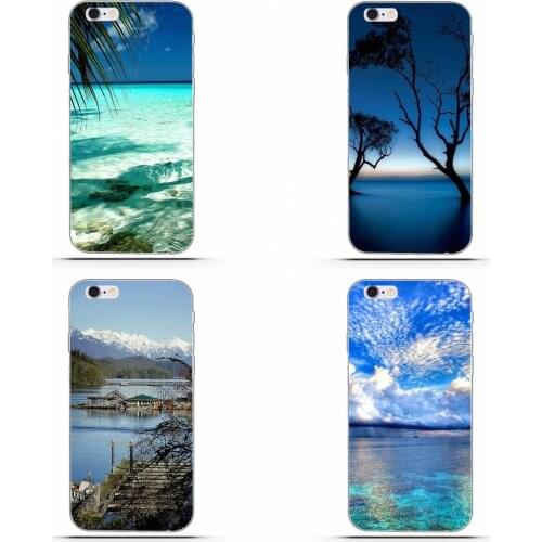 Wexoeq Soft Covers For Apple iPhone 4 4S 5 5C 5S SE 6 6S 7 8 Plus X Life Blue Sky