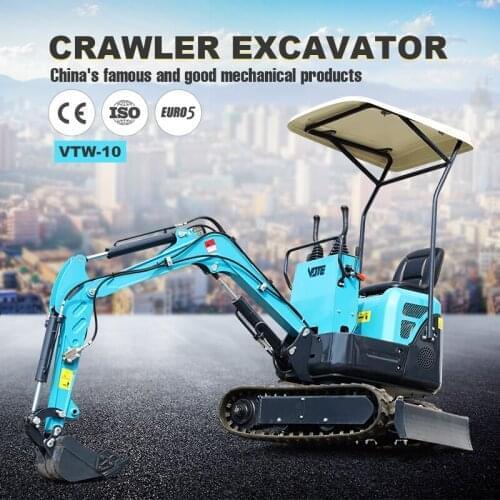 1 Ton Excavator Rated Power Small Weight Mini Digger Good Traction China New Produced