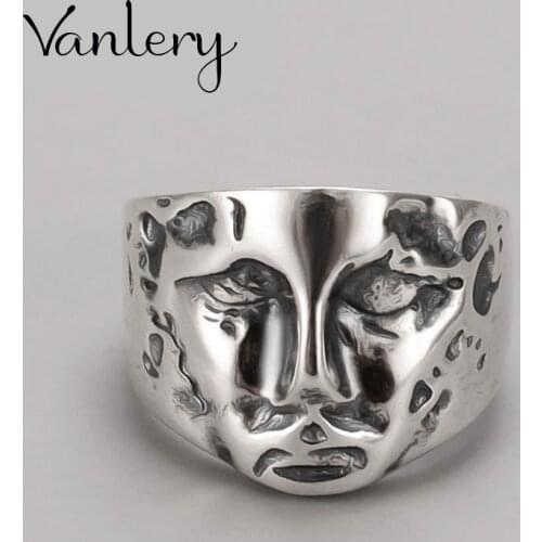 New Arrivals Charming Human Face Ring for Women Boho Knuckle Party Rings Gothic Punk Jewelry Gifts for Girls