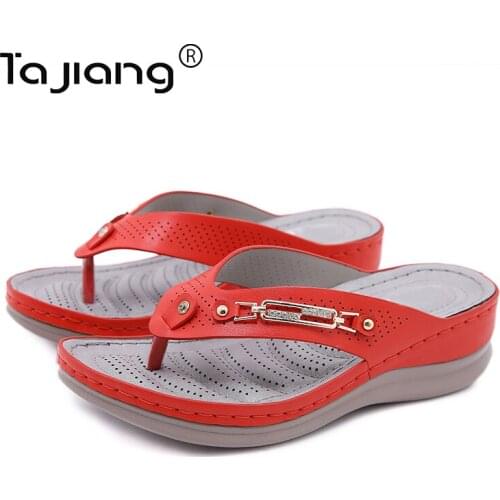 Ta Jiang New thick-soled slope heel slippers European and American fashion hollow summer female gladiator beach slippers T2730-8