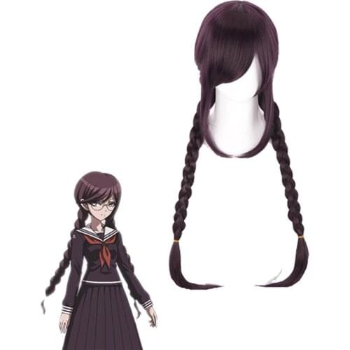 Danganronpa Touko Fukawa Toko Long Braids Wig Cosplay Costume Dangan Ronpa Mioda Ibuki Mikan Tsumiki Synthetic Hair Wigs