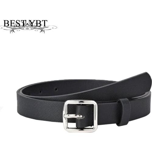 Best YBT Imitation Leather Womens Belt Alloy Pin Buckle Belt Fashion Simple Decorative Young Students Jeans Belts For Jeans