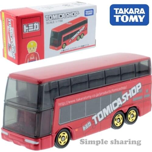 Takara Tomy Tomica Shop Mitsubishi Bus Mould 1/156 Miniature Diecast Car Model Kit Hot Pop Baby Toys Funny Bauble