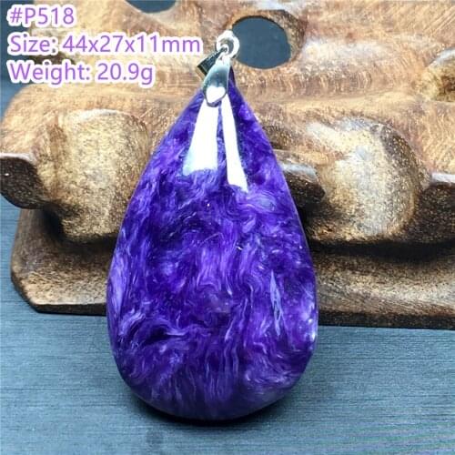 Top Natural Purple Charoite Stone Pendant Jewelry For Woman Lady Man Healing Gift Crystal 44x27x11mm Beads Silver Gemstone AAAAA