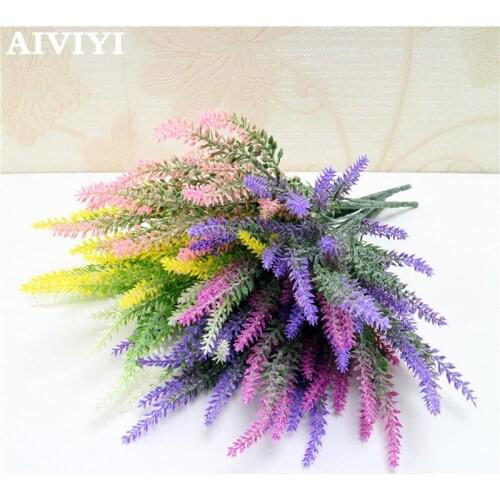 Foreign trade excellent product 25 heads/ bouquet romantic Provence artificial flowers lavender decoration DIY wedding party gar